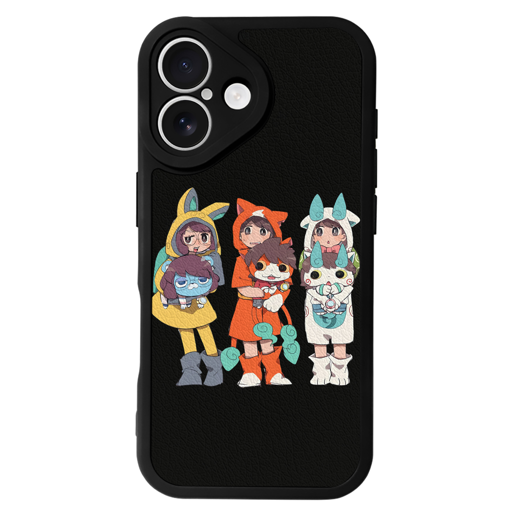 （画像用） 妖怪ウォッチ Yo-kai Watch 【iPhone 16シリーズ対応】シリコンスマホケース（レザー調） 材質：シリコン